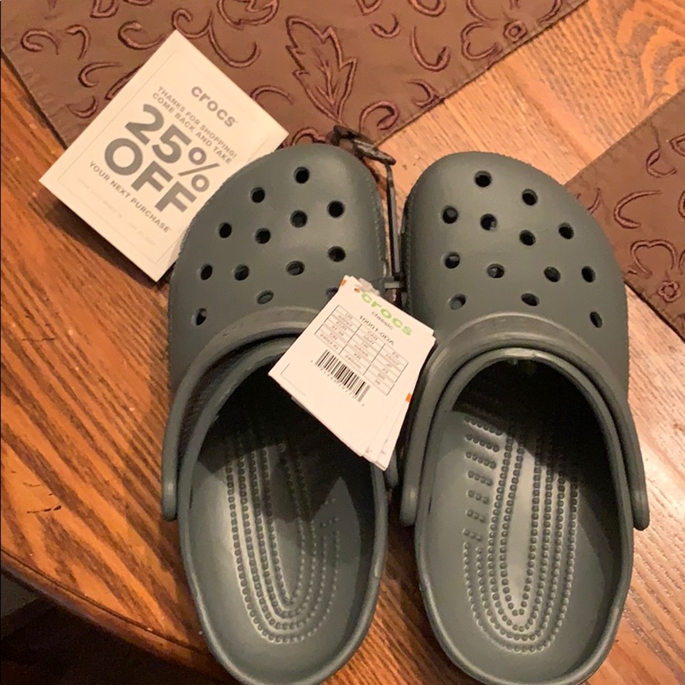 Gray Crocs NWT + Coupon